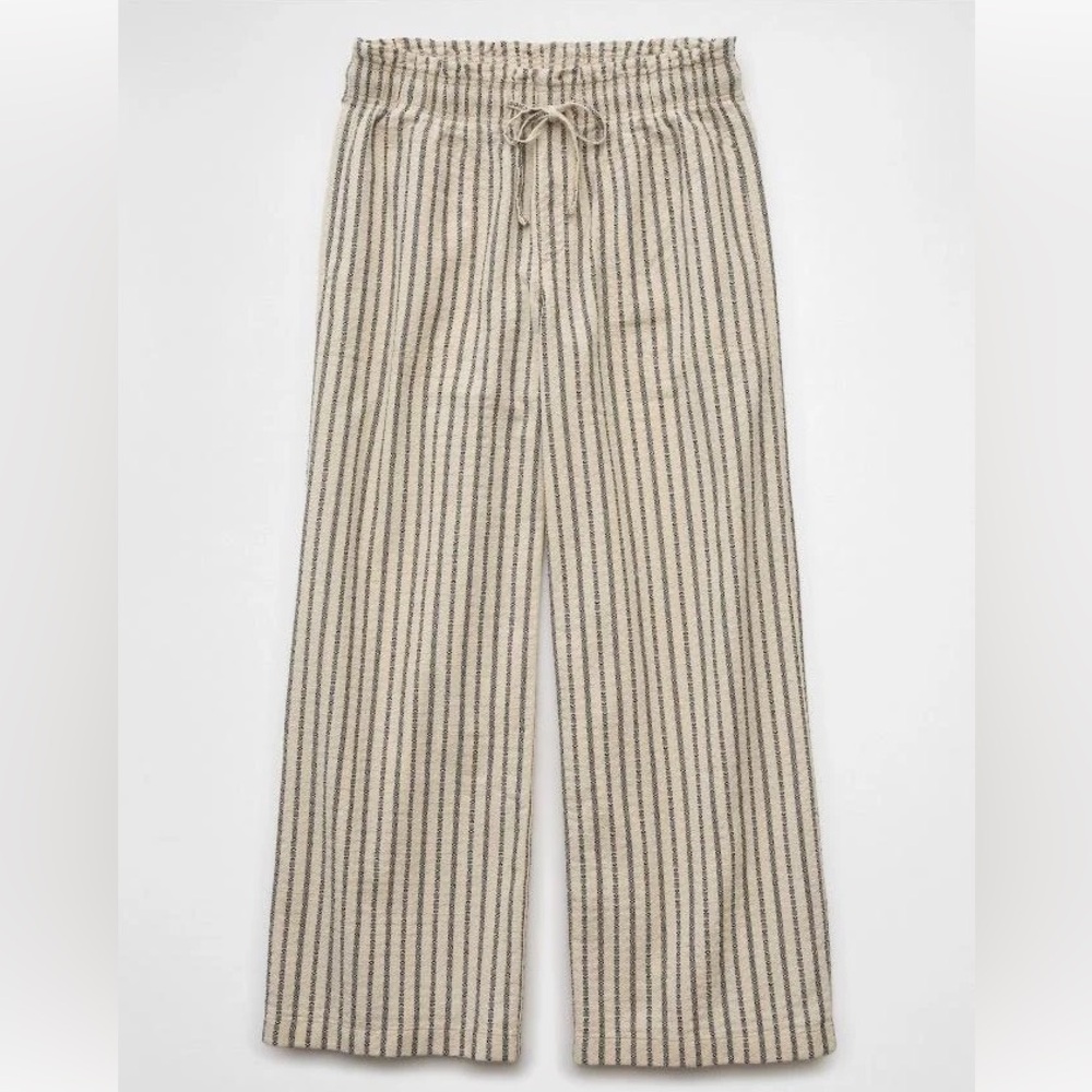 AE Pull On Stripe Pant XL High Waisted Paperbag